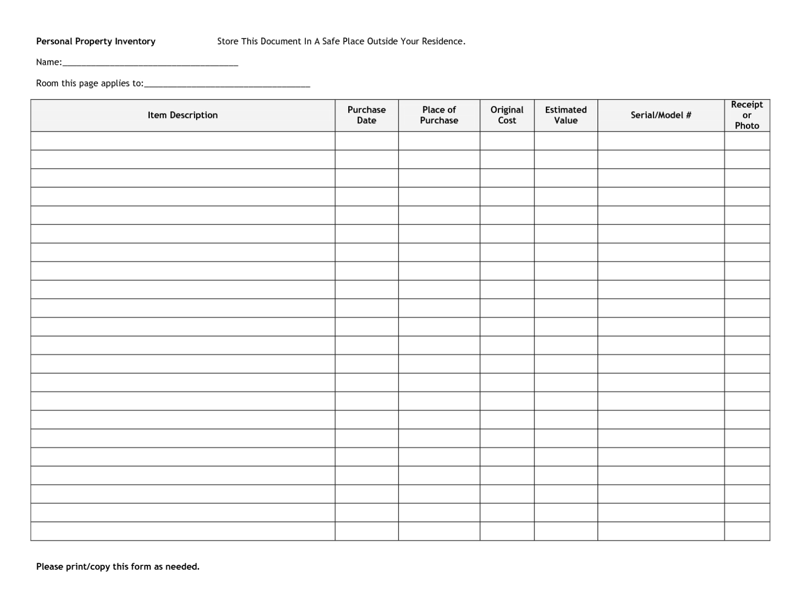 Personal Asset Inventory Spreadsheet Intended For Business Personal Inventory Tracking And Pertaining To Business Asset List Template