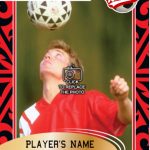 Personalized Soccer Double-Sided Trading Card - Red | Go Trading Card Templates throughout Soccer Trading Card Template