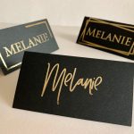 Personalized Wedding Black Place Name Cards Template Table Seating Card For Table Name Card Template