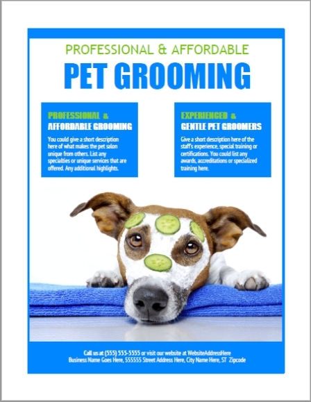 Pet Grooming - Flyer Templates Bundle(12) Within Dog Grooming Flyers Template