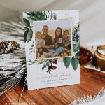Photo Christmas Card Template, 100% Editable Text, Add Your Own Photo, Diy Family Holiday Card With Regard To Print Your Own Christmas Cards Templates