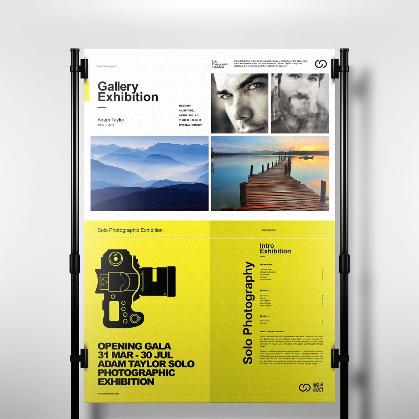 Photography Exhibit Poster Template For Photoshop & Illustrator - Brandpacks Throughout Photography Flyer Templates Photoshop