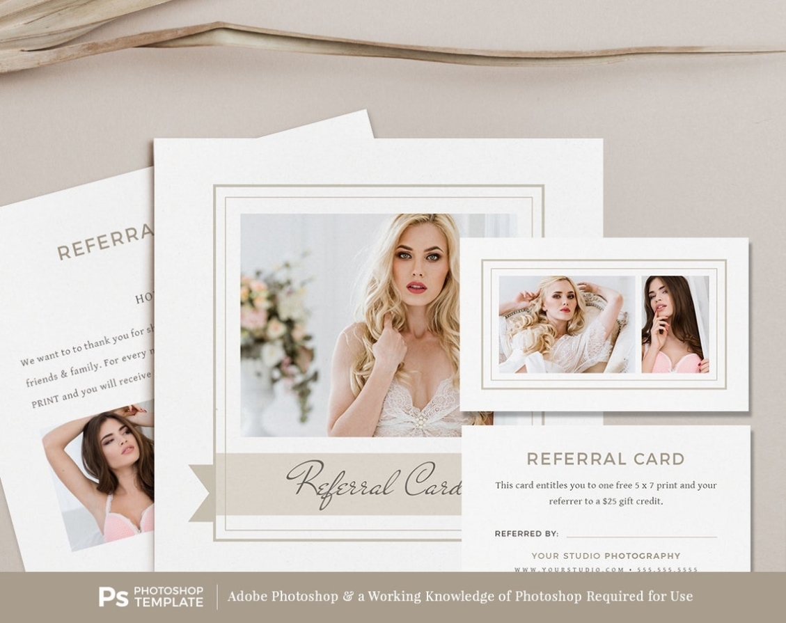 Photography Referral Card Template Boudoir Photography | Etsy With Photography Referral Card Templates