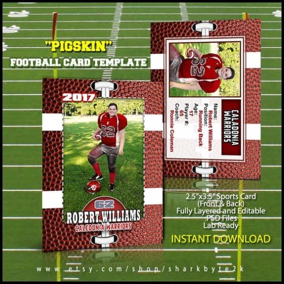 Photoshop Football Card Template. Great For Sports Team And In Soccer Trading Card Template
