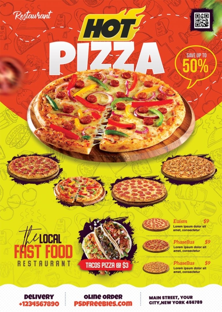 Pizza Shop Flyer Psd Template - Psdfreebies Inside Pizza Sale Flyer Template