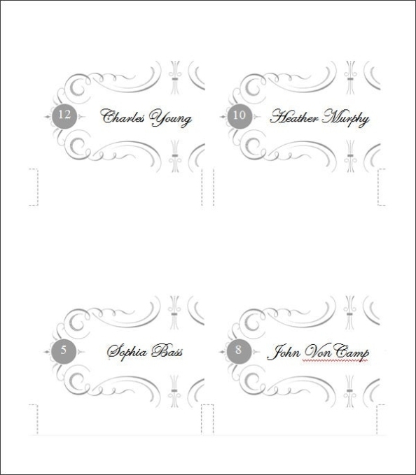 Place Card Template Microsoft Word : How To Create Thanksgiving Place Cards For Your Guests For Ms Word Place Card Template