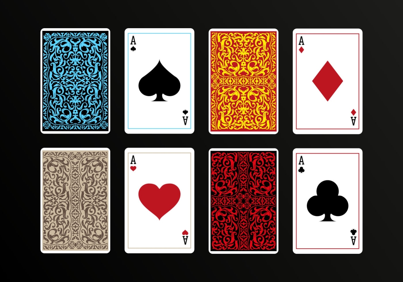 Playing Cards Back Vectors 124164 Vector Art At Vecteezy In Playing Card Template Illustrator