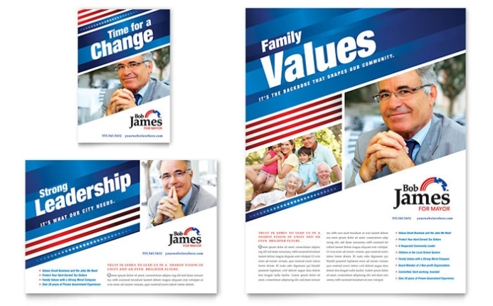 Political Campaign Flyer & Ad Template - Word & Publisher For Campaign Flyer Template