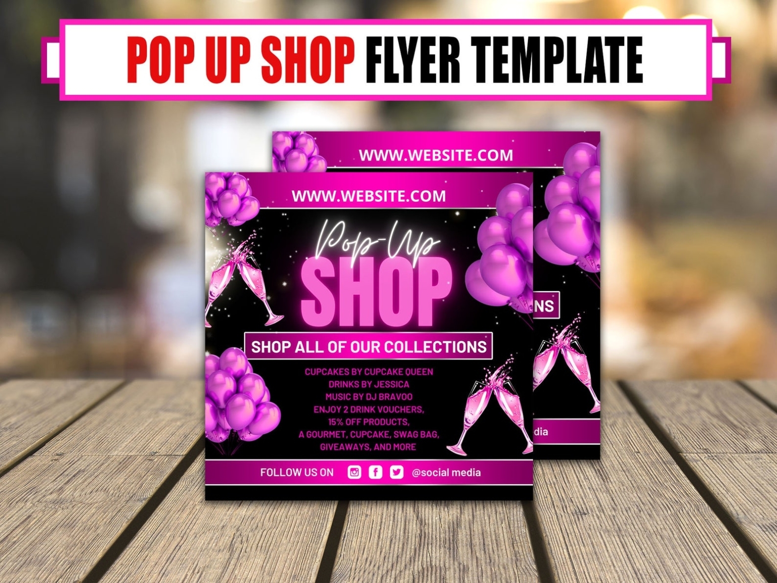 Pop Up Shop Flyer D.i.y Canva Pop Up Shop Flyer Template | Etsy With Boutique Flyer Template Free