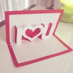 Pop Up Valentines Card Template I ♥ U – Paper Kawaii Throughout Heart Pop Up Card Template Free