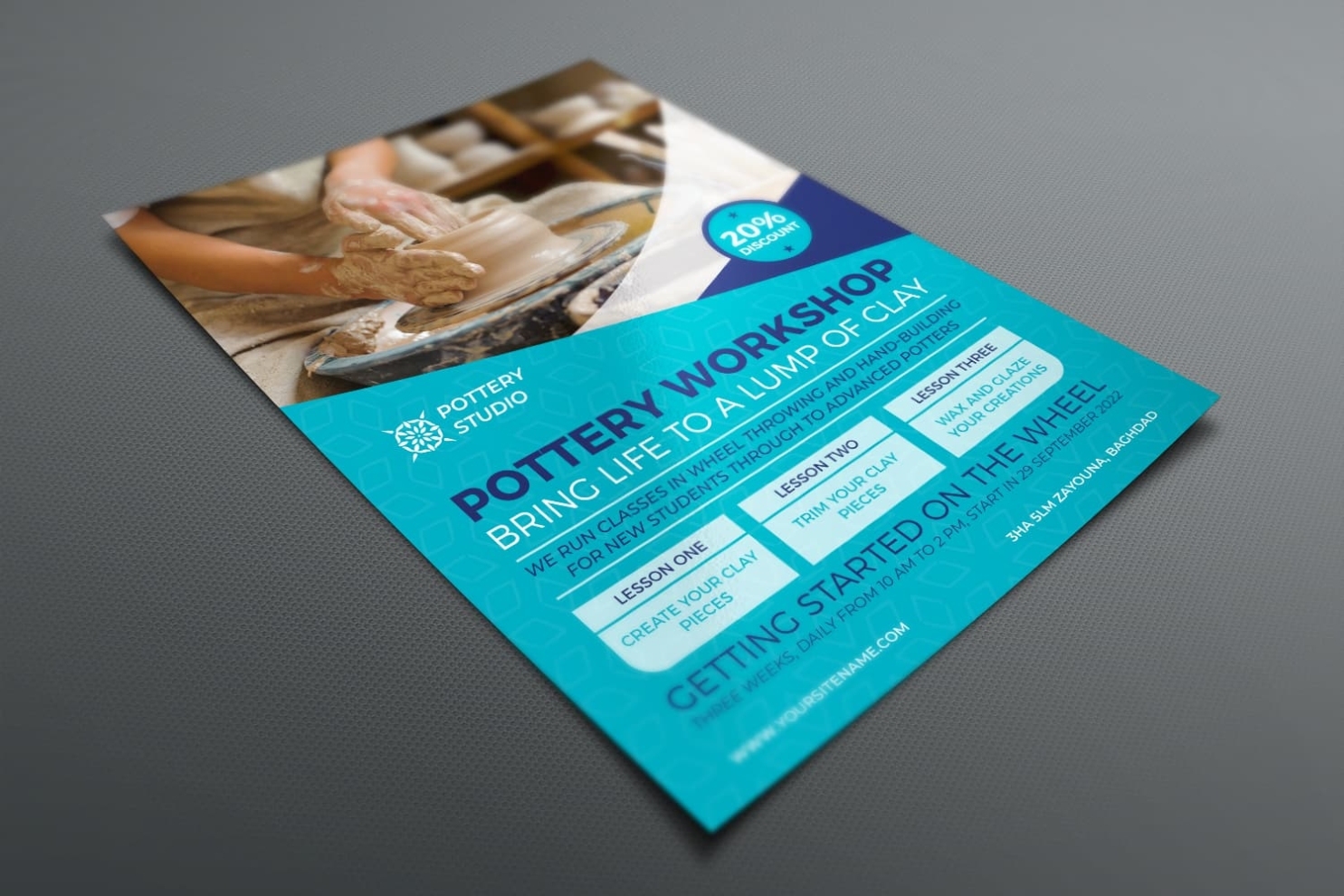 Pottery Workshop Flyer Template | Worth To Buy With Regard To Workshop Flyer Template