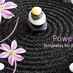 Powerpoint Template: A Beautiful Depiction Of Zen Garden Along With Circles In The Black Sand Inside Presentation Zen Powerpoint Templates