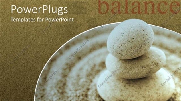 Powerpoint Template: A Collection Of Zen Stones Along With Sand Grains With Brown Background (2759) Intended For Presentation Zen Powerpoint Templates