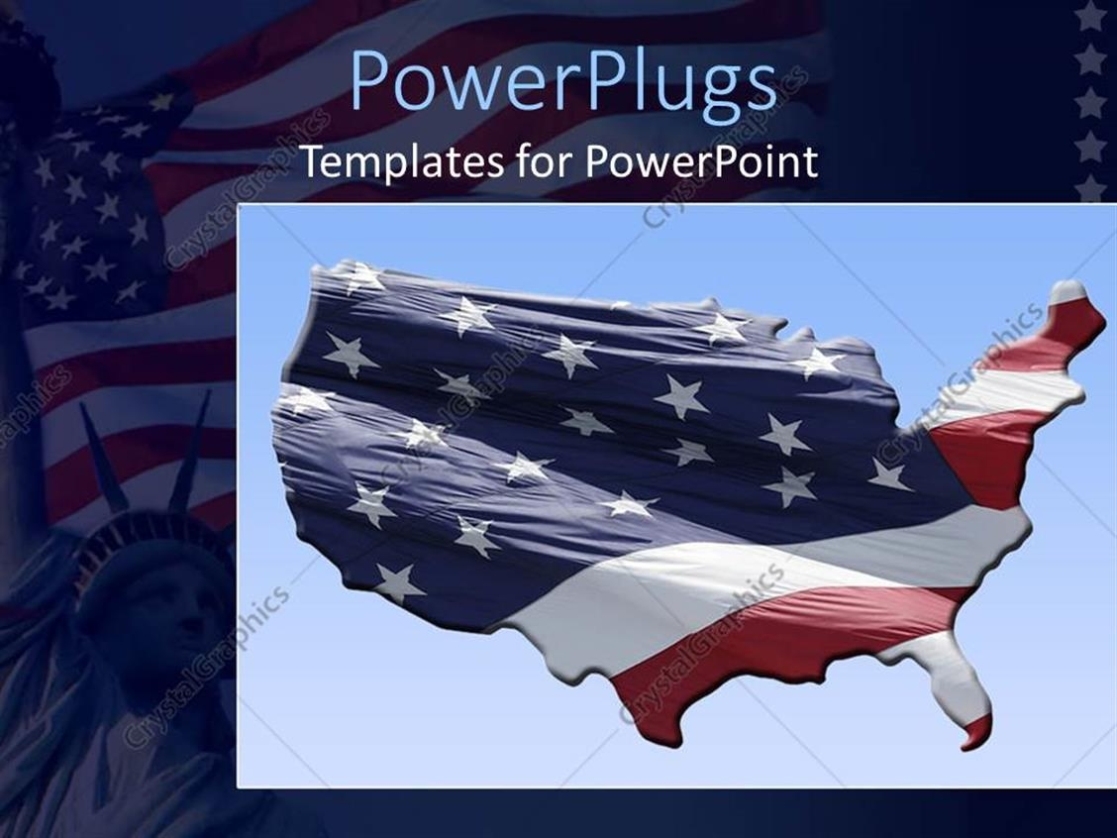 Powerpoint Template: An American Flag With The Shadow In The Background (1700) with regard to American Flag Powerpoint Template