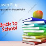 Powerpoint Template: Back To School Concept With Colored 3D Books And An Apple Over It. (32514) Within Back To School Powerpoint Template