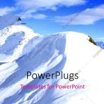 Powerpoint Template: Mountains Covered In Snow With Clear Sky In The Background (21566) With Regard To Snow Powerpoint Template