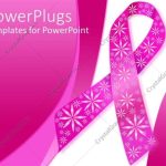 Powerpoint Template: Pink Breast Cancer Ribbon With Sparkly Flowers On A Pink And White In Breast Cancer Powerpoint Template