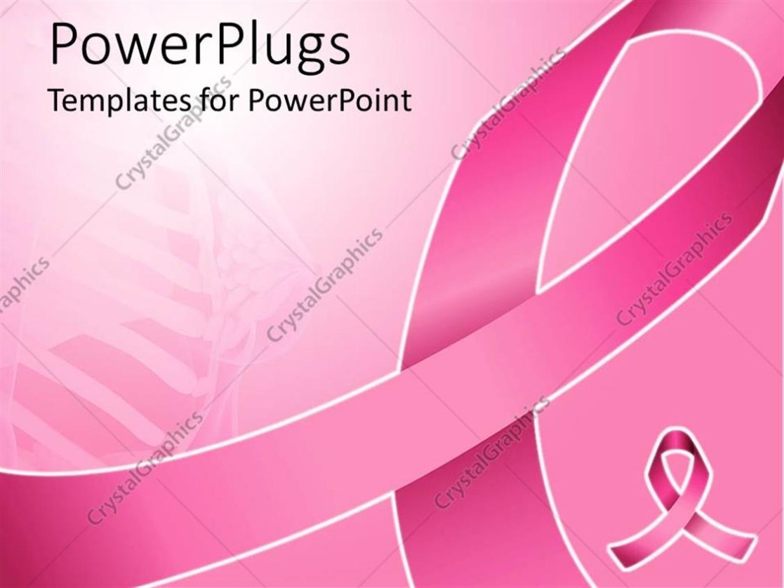 Powerpoint Template: Pink Ribbon For Fighting Breast Cancer With Women Anatomy Fading In The intended for Breast Cancer Powerpoint Template