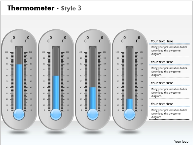 Powerpoint Tutorial #9  How To Create A Thermometer Diagram And Use It For Your Business Throughout Powerpoint Thermometer Template