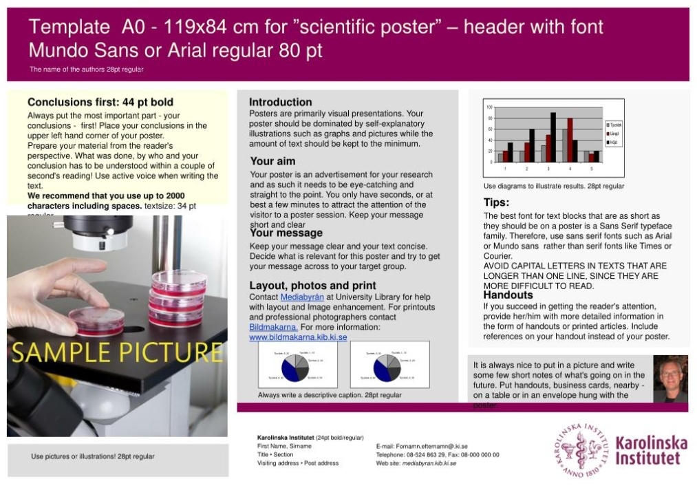 Ppt – Template A0 – 119X84 Cm For " Scientific Poster" – Header With Font Mundo Sans Or Arial Inside Powerpoint Poster Template A0
