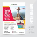 Premium Vector | Travel Tour Vacation A4 Flyer Brochure Design Template For Tour Flyer Template