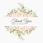 Premium Vector | Wedding Thank You Card With Beautiful Floral Template Intended For Template For Wedding Thank You Cards