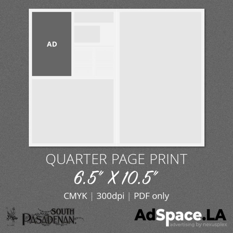 Print Ad | Quarter Page 6 1/2″ X 10 1/2″ – Ad Space La | By Nexusplex Intended For Quarter Page Flyer Template