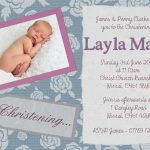 Printable Baby Girl Christening Baptism Invitation/Invite Card Digital – Layla | Wowthankyou.co.uk Pertaining To Baptism Invitation Card Template