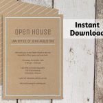Printable Business Invitation Template Open House Business | Etsy Intended For Business Open House Invitation Templates Free