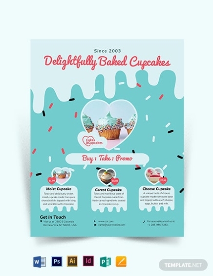 Printable Cupcake Template – 25+ Eps, Word Documents Download | Free & Premium Templates With Cupcake Flyer Templates Free