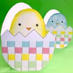 Printable Easter Chick Card With Woven Egg – Red Ted Art Inside Easter Card Template Ks2