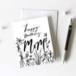 Printable Happy Birthday Mom Card Print At Home Card For | Etsy Throughout Mom Birthday Card Template