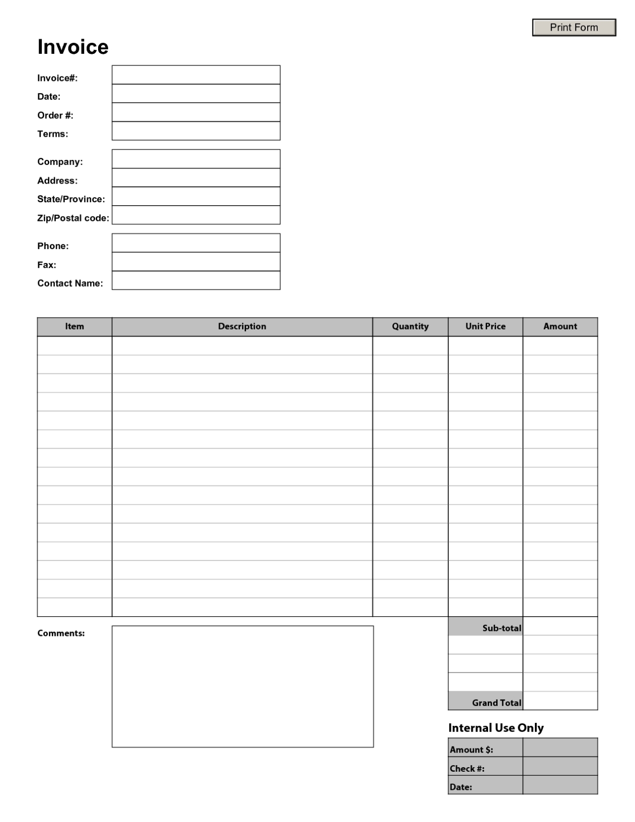 Printable Invoice Online * Invoice Template Ideas Intended For Invoice Discounting Agreement Template