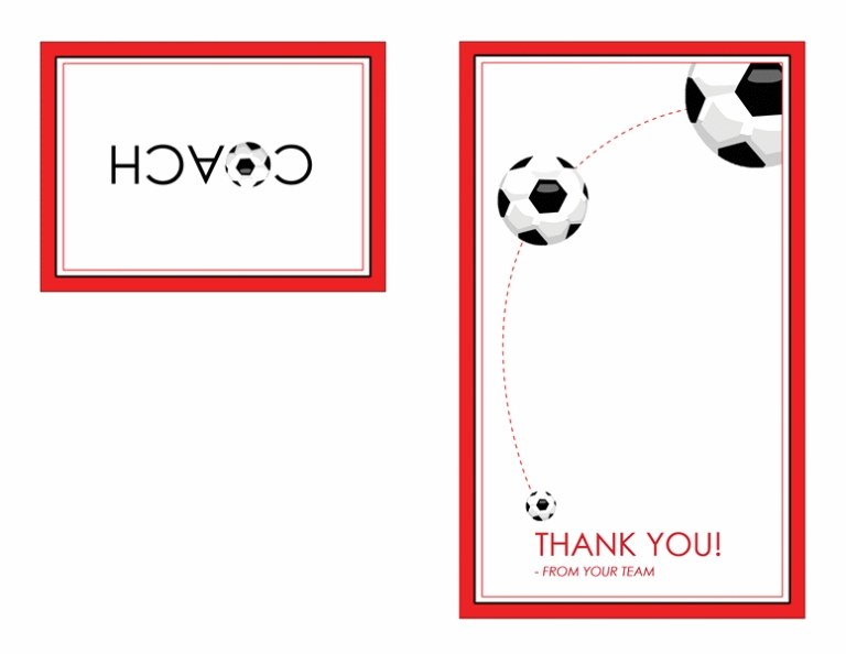 Printable Soccer Thank You Card Template - Netwise Template Throughout Soccer Thank You Card Template