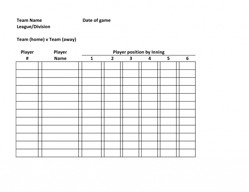 Printable Softball Lineup Cards - Printable Card Free Regarding Softball Lineup Card Template