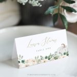 Printable Table Name Card Wedding Place Card Template Fall | Etsy Within Table Name Card Template