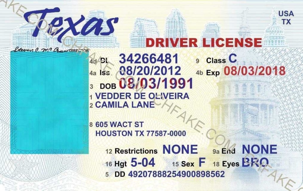 Printable Texas Id Card Template – Netwise Template For Texas Id Card Template