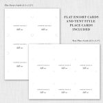 Printable Wedding Place Cards Template Printable Escort Cards | Etsy inside Printable Escort Cards Template