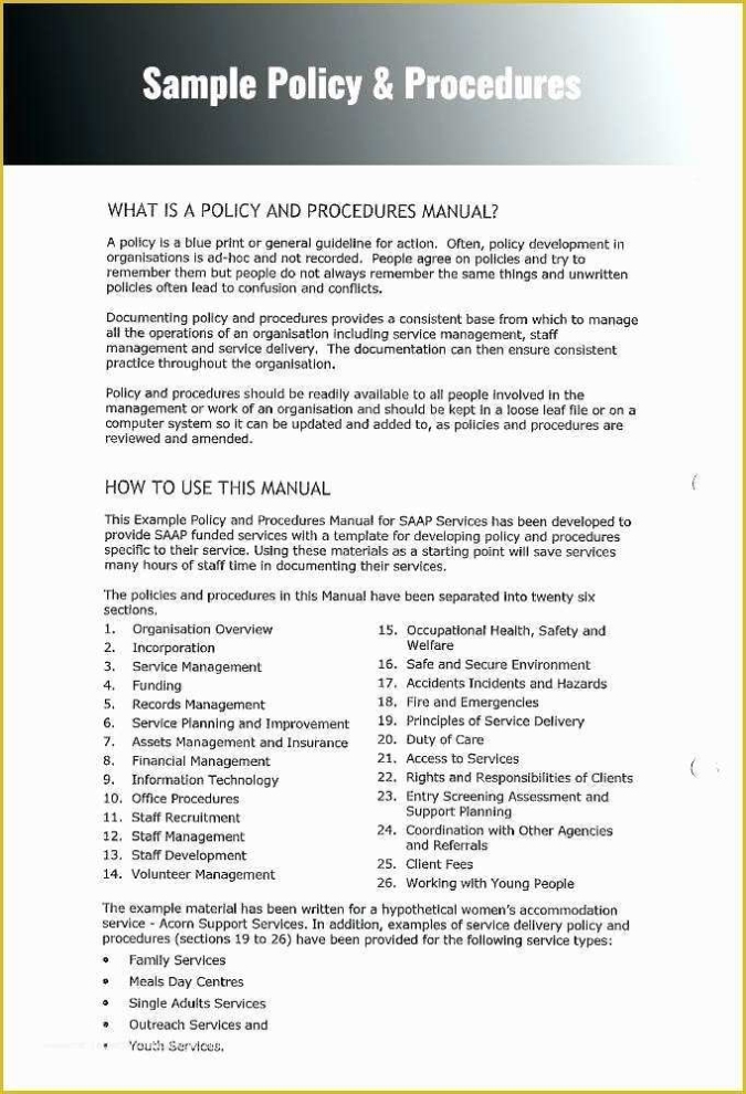 Procedure Manual Template Word Free Of 36 Fresh Accounting Policies And Procedures Manual With Procedure Manual Template Word Free