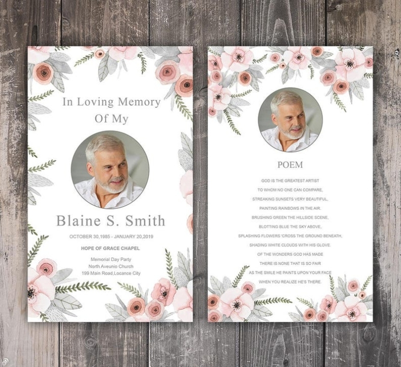 Programs Paper &amp; Party Supplies Instant Download Funeral Prayer Card Template Editable Ms Word for Prayer Card Template For Word