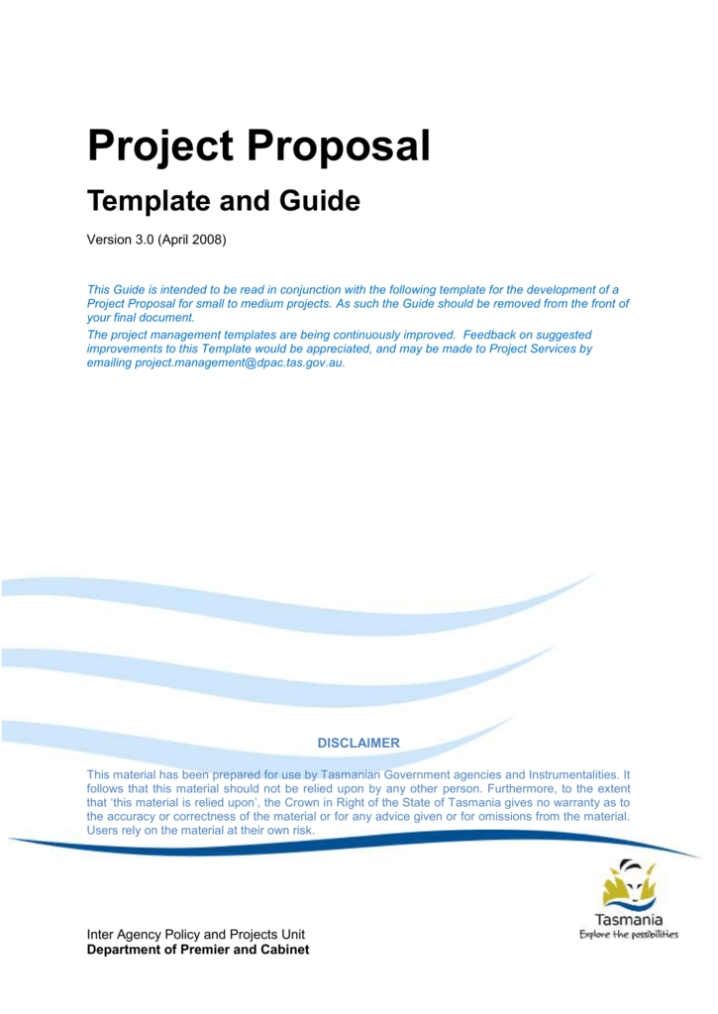 Project Proposal Template And Guide V3.0 Pertaining To Australian Government Business Plan Template
