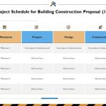 Project Schedule For Building Construction Proposal Milestone Ppt Powerpoint Presentation Within Project Schedule Template Powerpoint