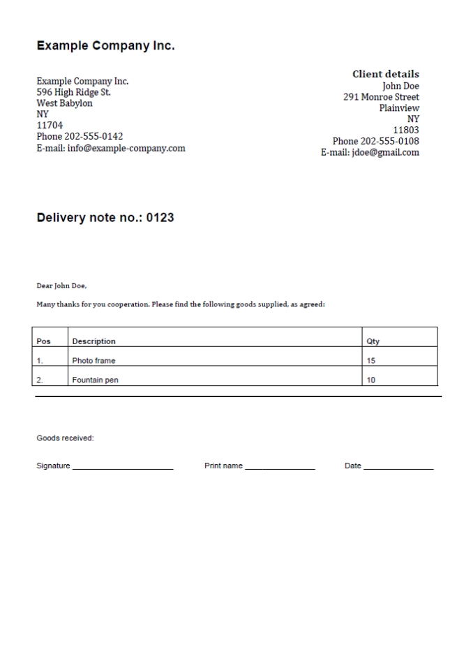 Proof Of Delivery Form Template | Classles Democracy With Regard To Proof Of Delivery Template Word