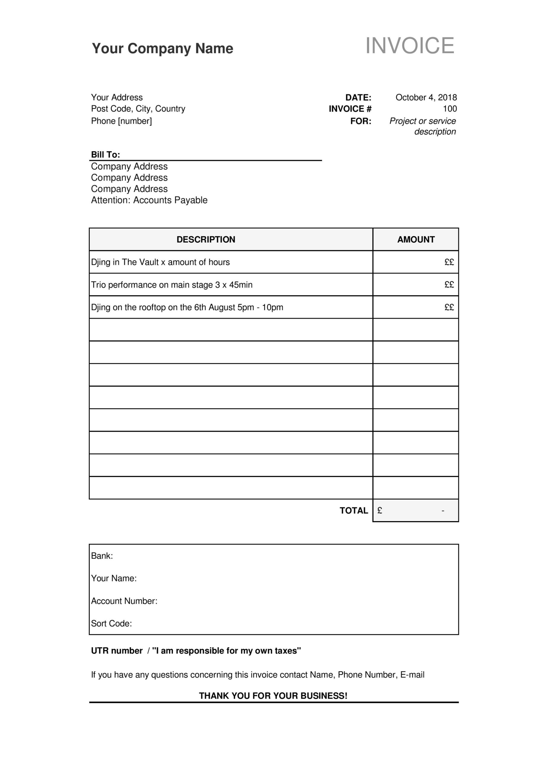 Quick Guide On Invoicing | Soundgirls For Invoice Template For Pages