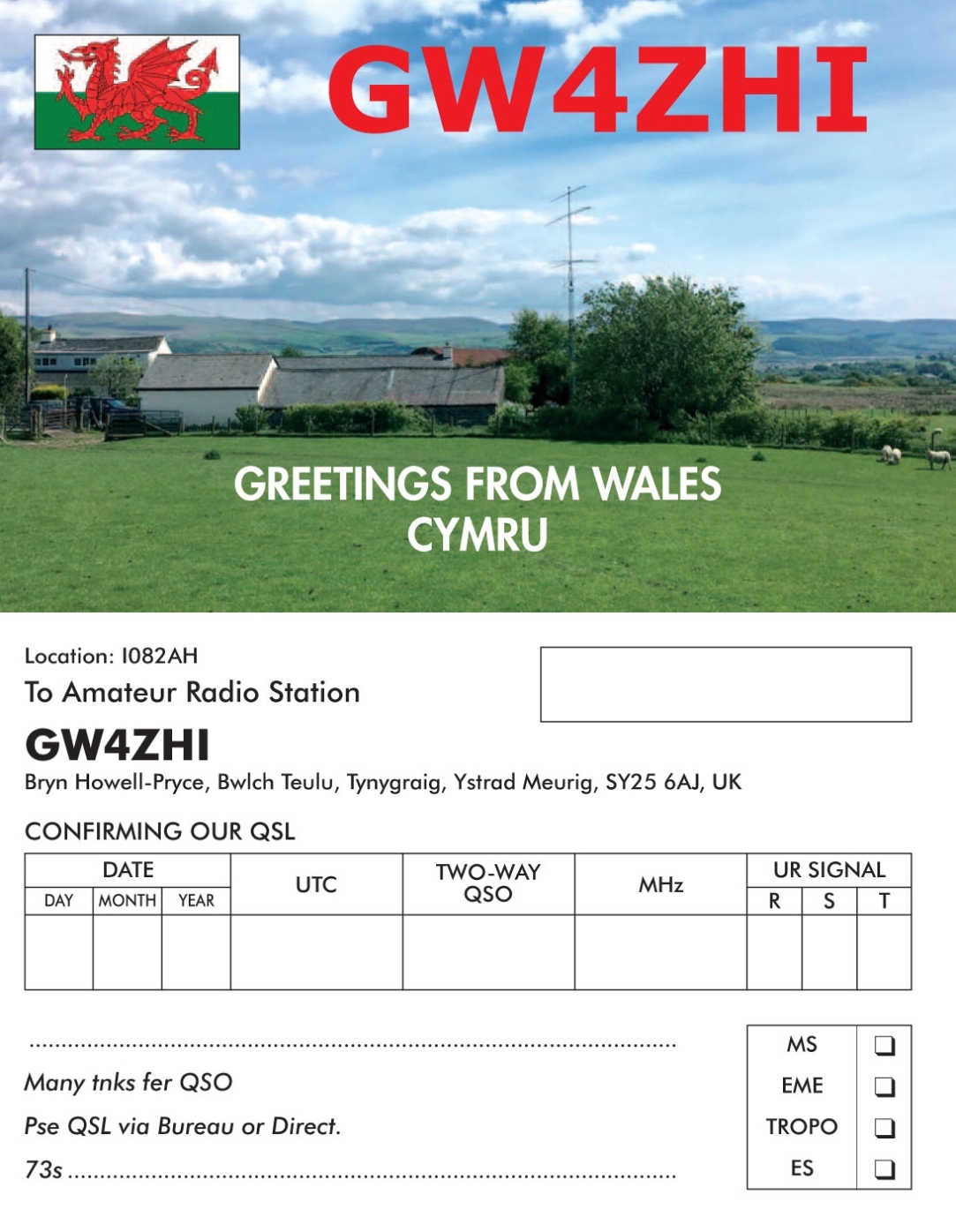 Radio Amateur Qsl Card Printers Uk – Examples Of Printed Qsl Cards For Qsl Card Template