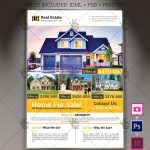 Real Estate – A4 Flyer Psd Template + Indesign | Psdmarket Inside Real Estate Flyer Template Psd