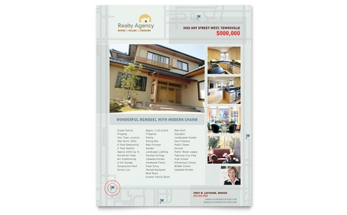 Real Estate Agent & Realtor Flyer Template – Word & Publisher Inside Publisher Real Estate Flyer Templates