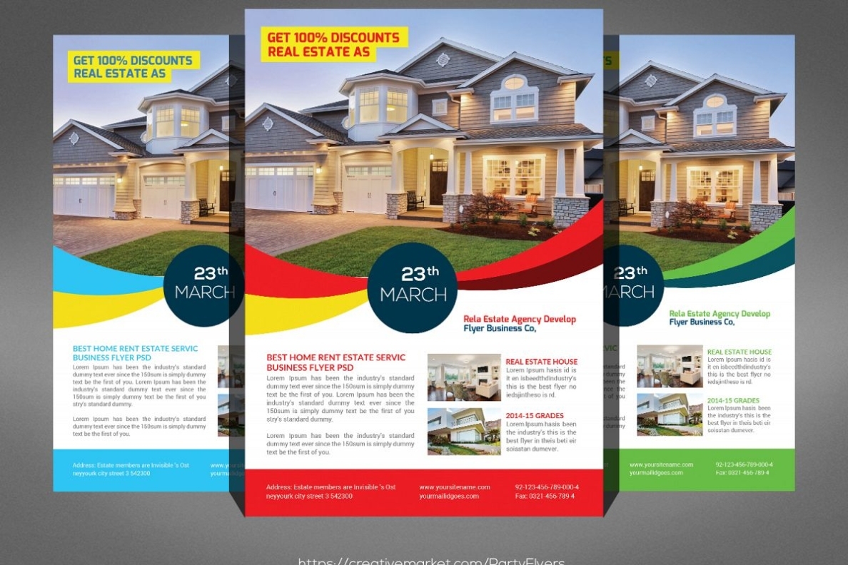 Real Estate Flyer Psd (63124) | Flyers | Design Bundles Pertaining To Real Estate Flyer Template Psd