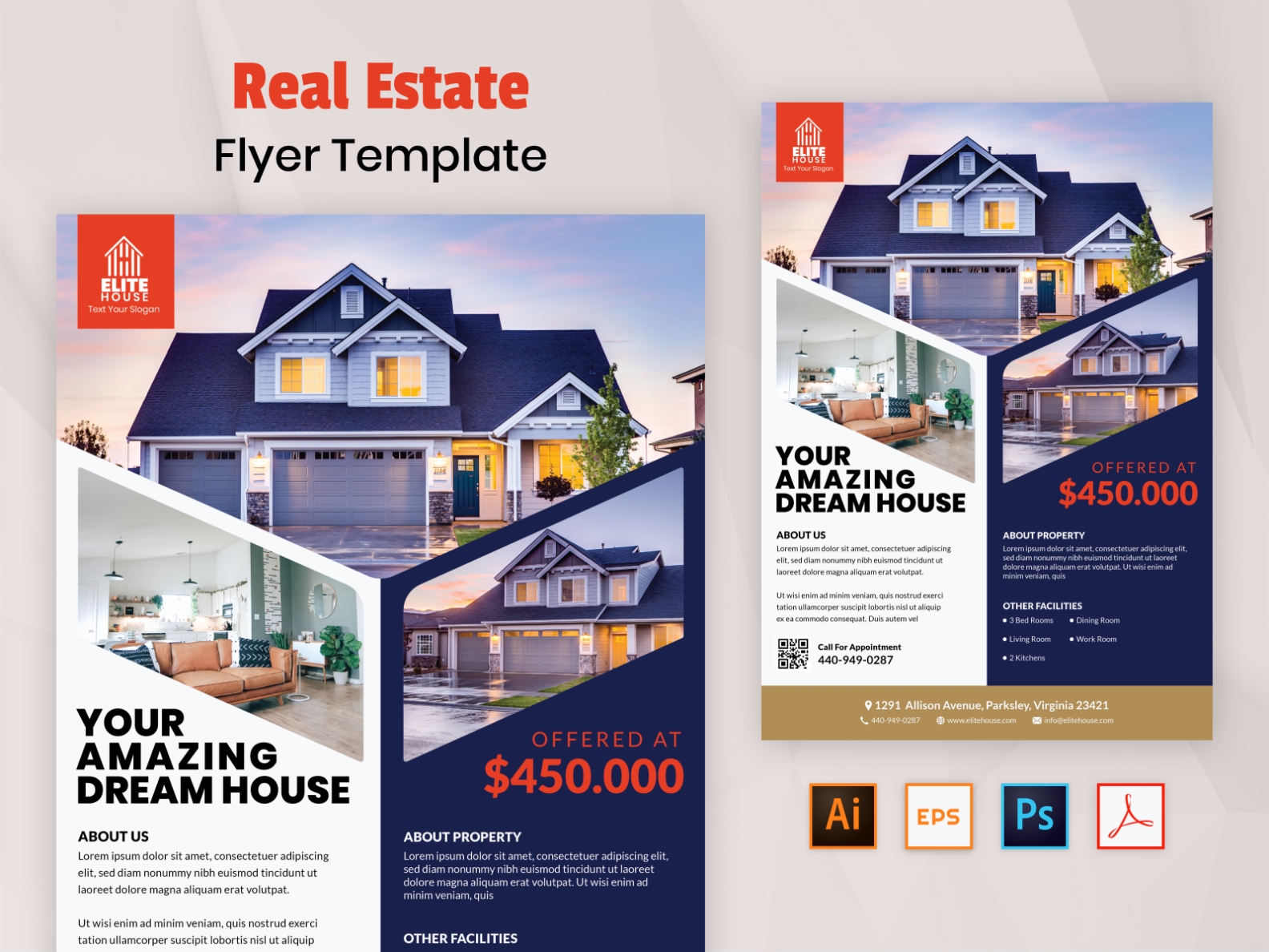 Real Estate Flyer Template By Hasanul Fauzie On Dribbble Regarding Rental Property Flyer Template
