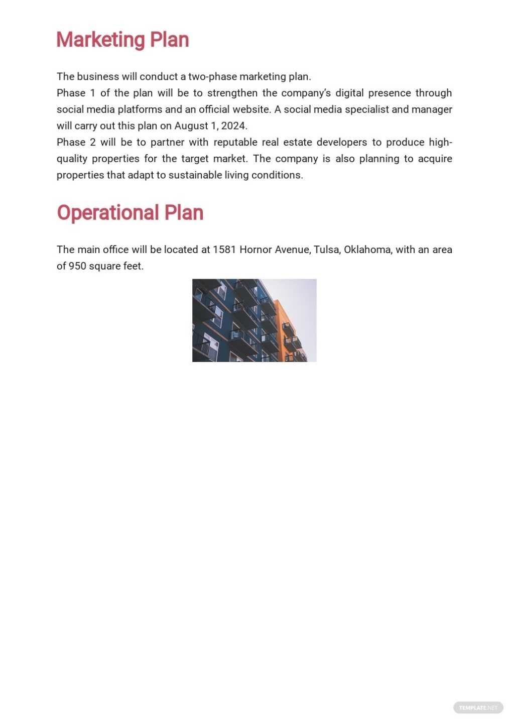 Real Estate Investing Business Plan Template [Free Pdf] – Google Docs, Word | Template With Regard To Real Estate Investment Business Plan Template